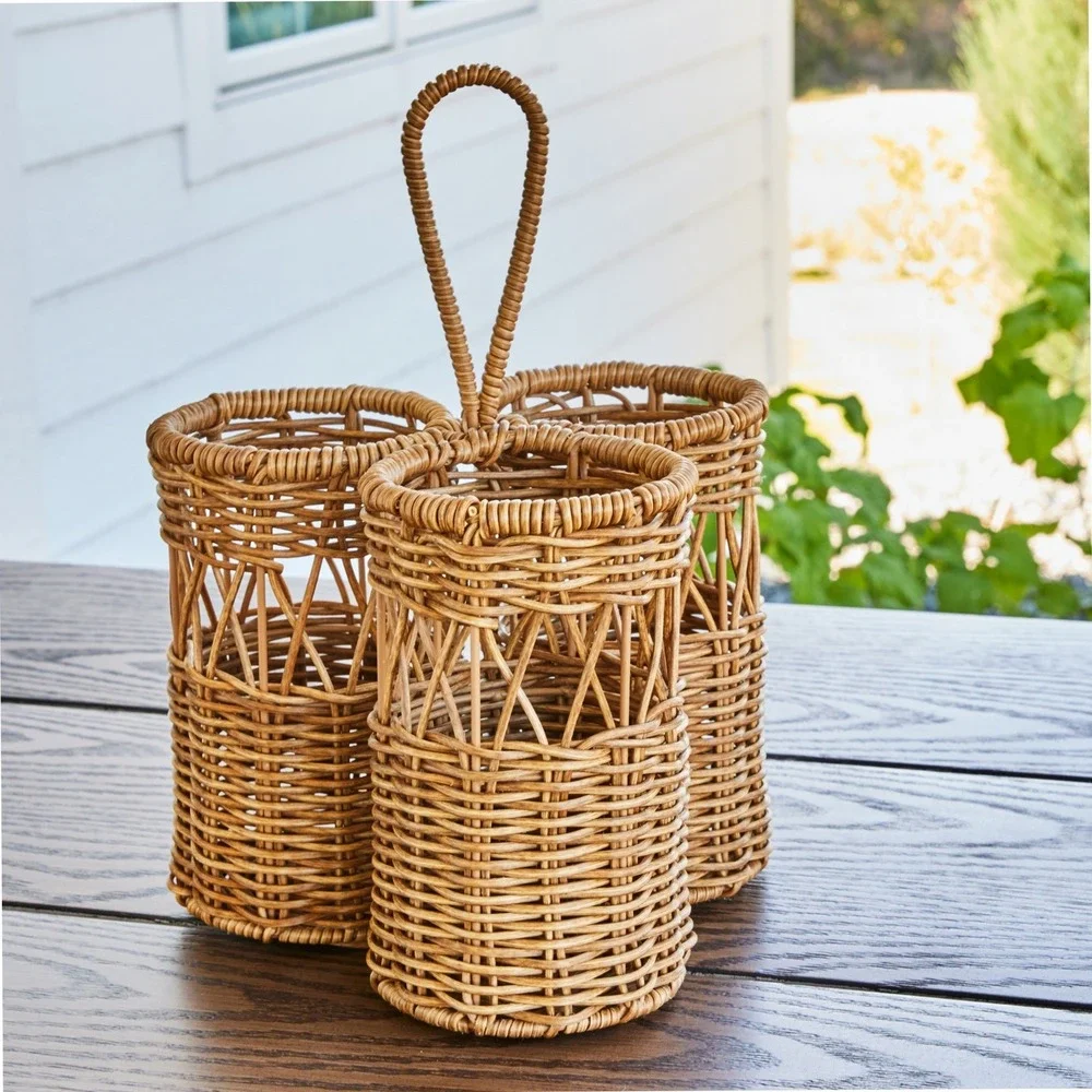 Better‎ Homes & Gardens Wine Caddy, Brown Rattan - Walmart Summer 2025